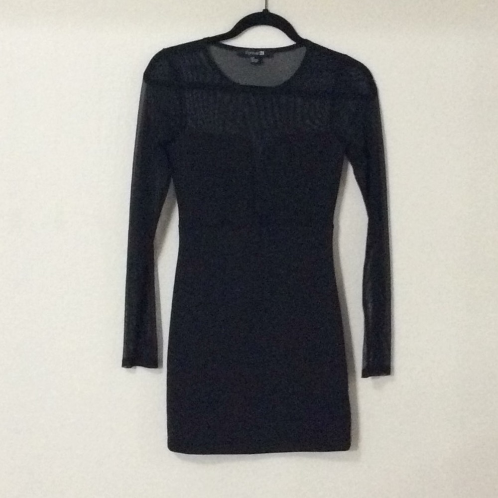 Black mesh dress